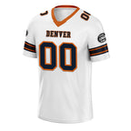 Custom White Orange Denver Personalized Authentic Football Jersey FBJ02-D020256-28