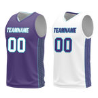 Custom Purple White Classic Style Reversible Basketball Uniform Personalized Ordinary BBJR-D017014