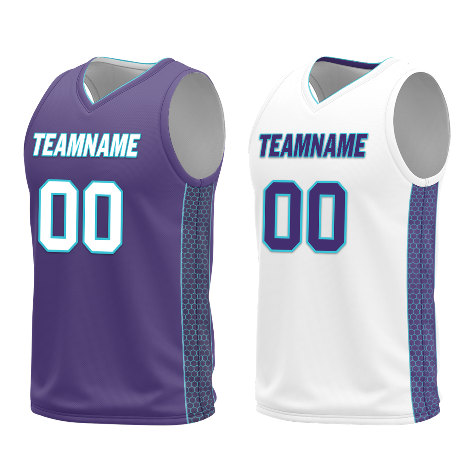 Custom Purple White Classic Style Reversible Basketball Uniform Personalized Ordinary BBJR-D017014