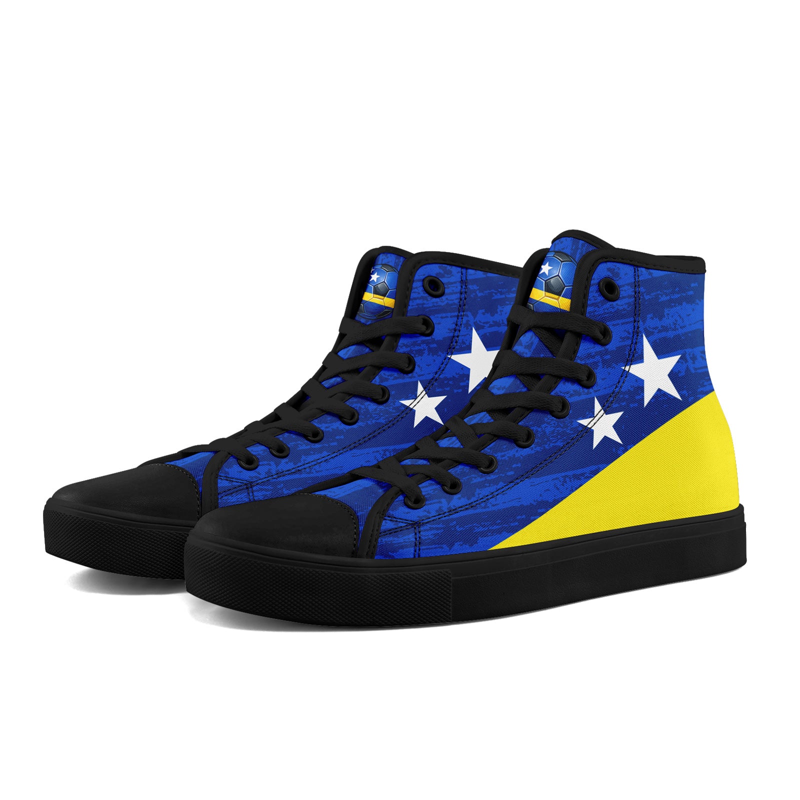 Custom Curaçao 2026 World Cup Sneakers DIY Country Flag Running Shoes Lightweight Sport Shoes Gift for Football Fans Personalized Team Name and Logo FN024-F009098-2