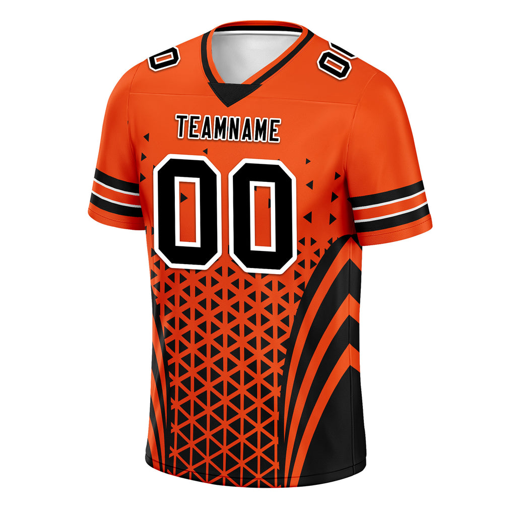 Custom Black Orange Ohio Personalized Authentic Football Jersey FBJ02-D023033-6