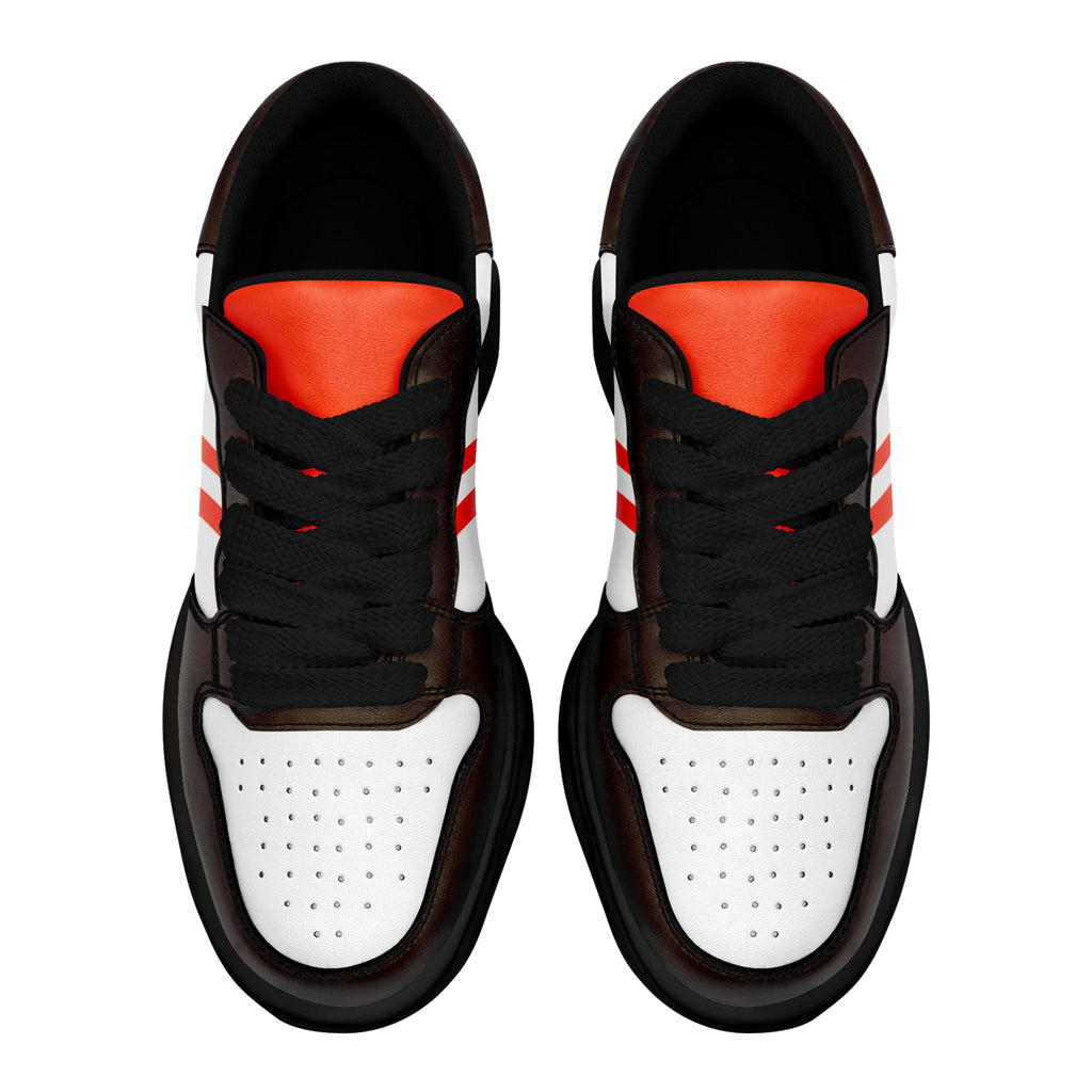 Custom Brown Orange Cleveland Shoes Personalized Sneaker FN032-D020389-8
