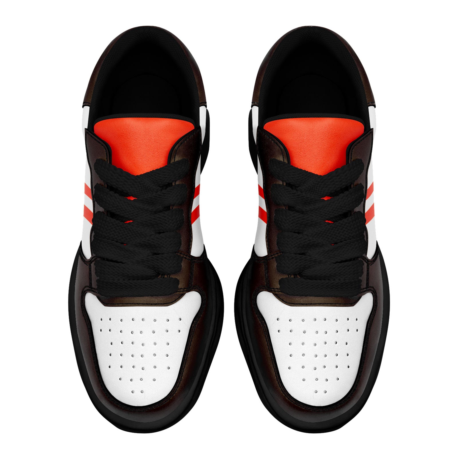 Custom Brown Orange Cleveland Shoes Personalized Sneaker FN032-D020389-8