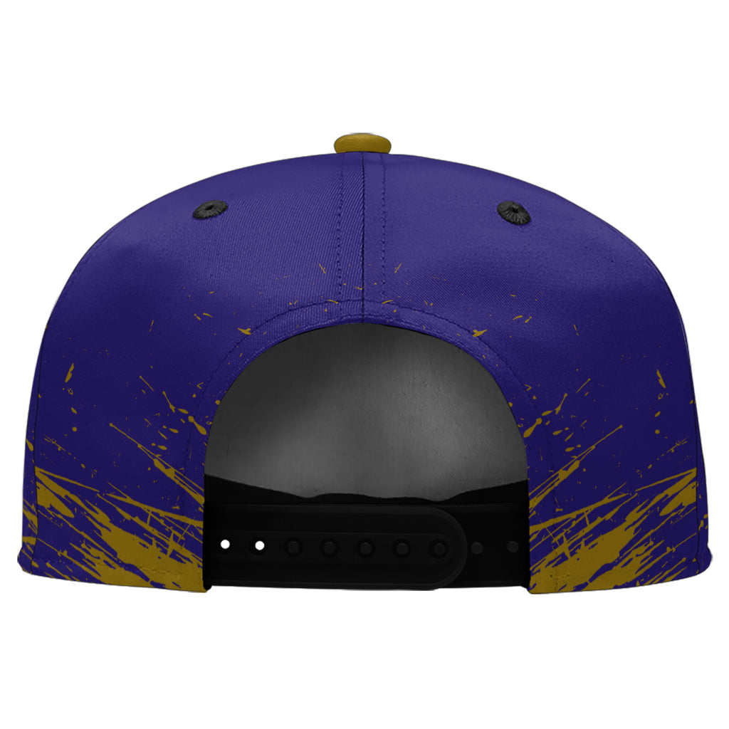 Custom Purple Yellow Baltimore Football Jersey and Hat Combo Offer Personalized Combo ZH-D020326-2