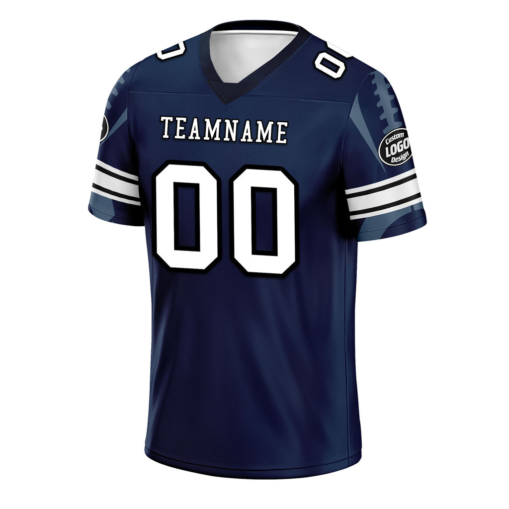Custom Blue Dallas Personalized Authentic Football Jersey FBJ02-D025033-8
