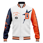 Custom White Orange Blue Denver Jacket and Sports Shoes Combo Offer Personalized Combo ZH-D020294-10