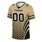 Custom Beige Black Louisiana Football Jersey and Sports Shoes Combo Offer Personalized Combo ZH-D023031-19