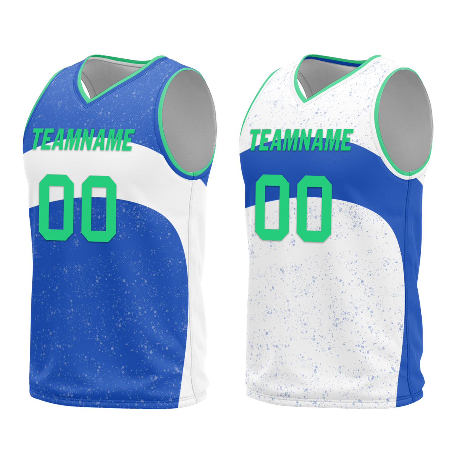 Custom Blue White Classic Style Reversible Basketball Uniform Personalized Ordinary BBJR-D017009