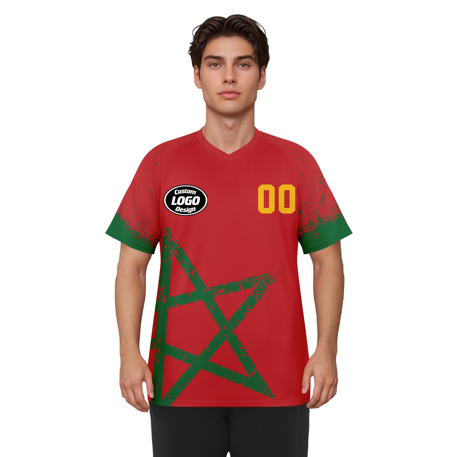 Custom Morocco 2026 World Cup Football Shirt Customized Soccer Jersey for Fans Add Your Name & Number FZ190-F009117-1