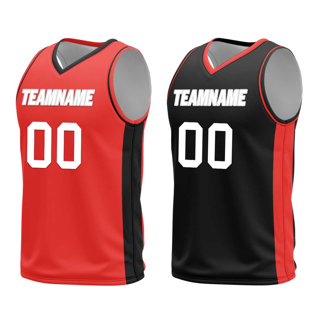 Custom Red Black Classic Style Reversible Basketball Uniform Personalized Ordinary BBJR-D017042