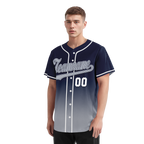 Custom Blue Grey Fade Fashion Personalized Authentic Baseball Jersey BSBJ01-D0a70b8