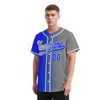 Custom Blue Grey Gradient Fashion Personalized Authentic Baseball Jersey BSBJ01-D0a709a