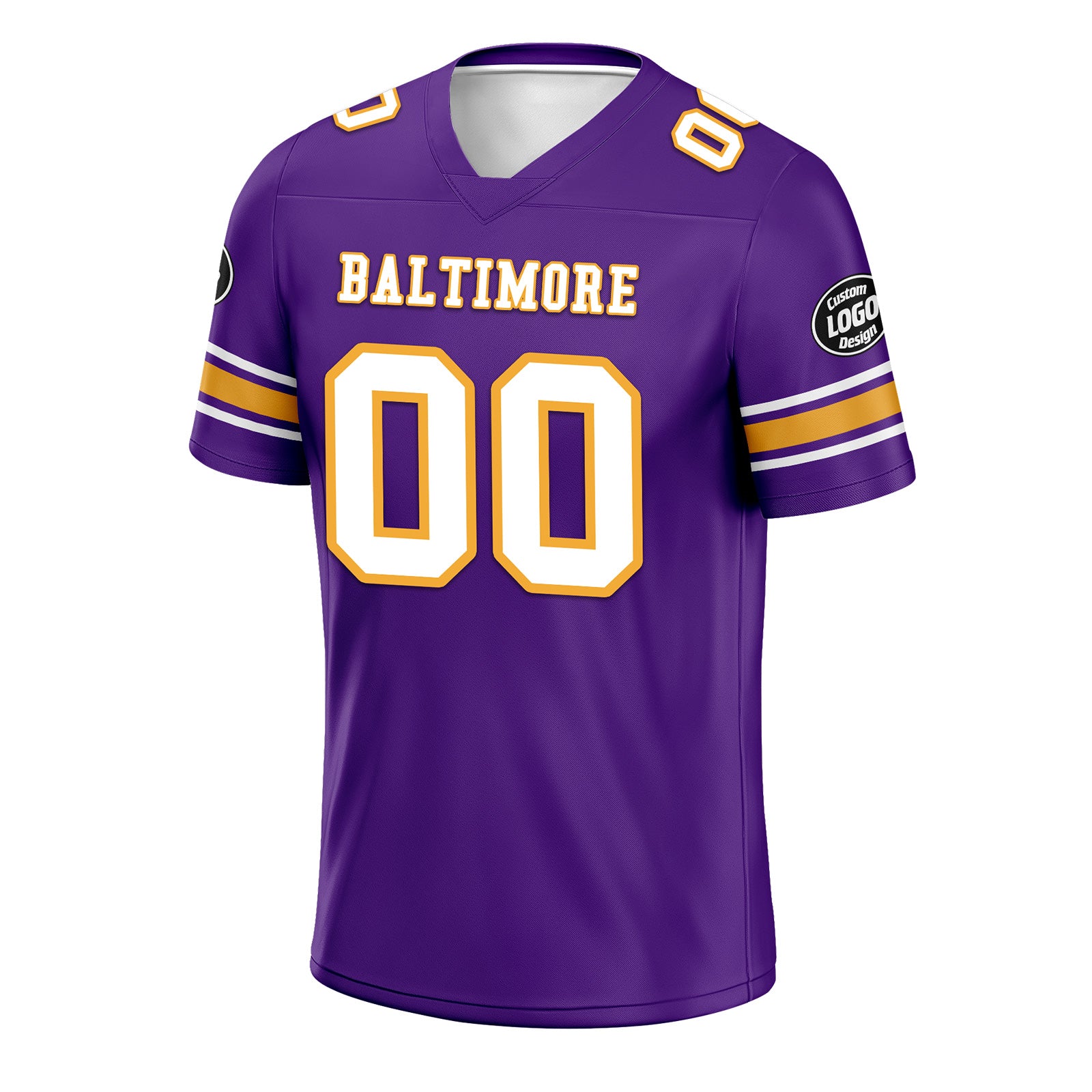 Custom Purple Baltimore Personalized Authentic Football Jersey FBJ02-D020256-32