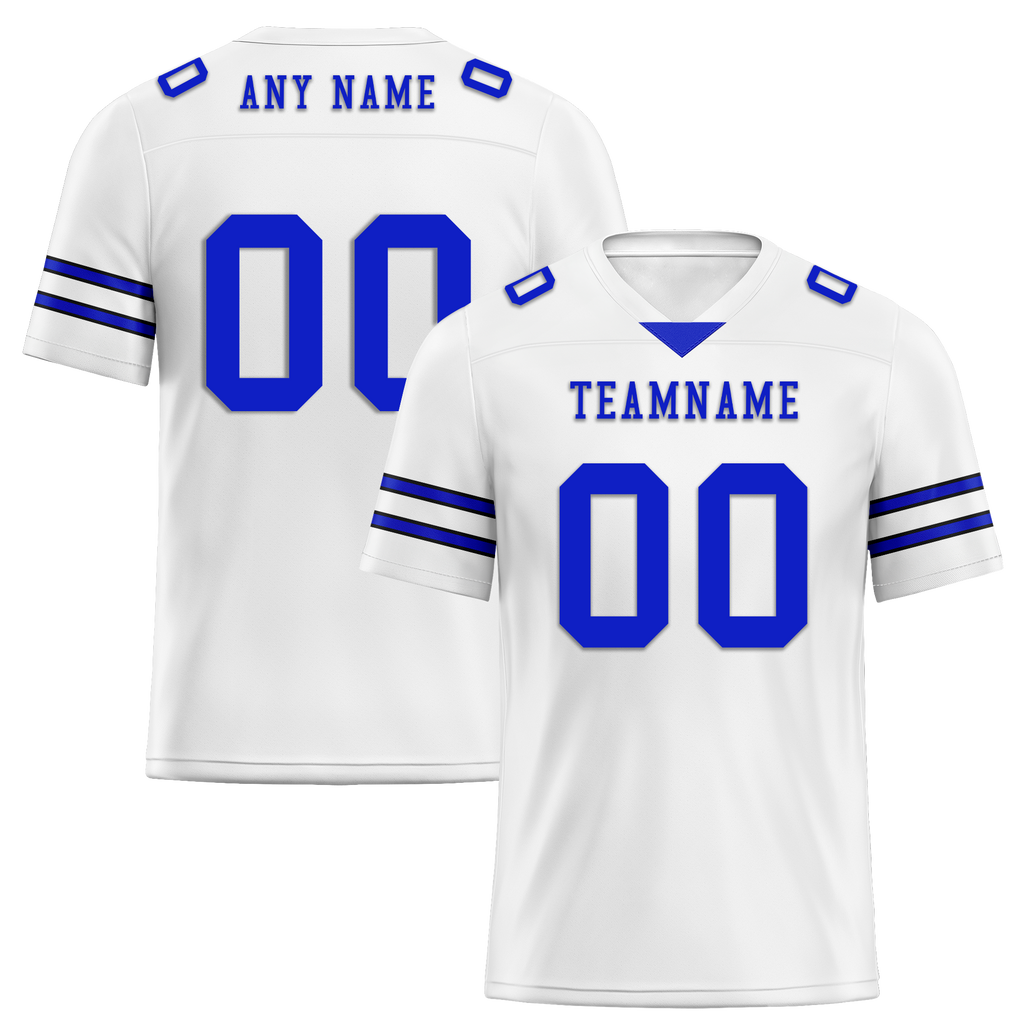 Custom White Classic Style Personalized Authentic Football Jersey FBJ02-bd0a700e