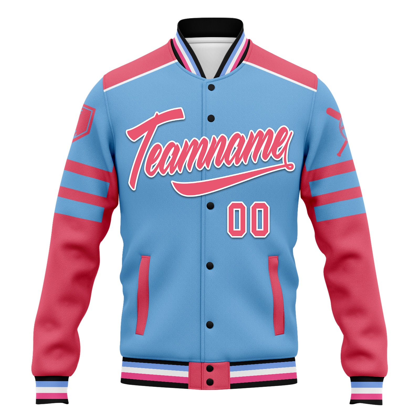 Custom Jacket Bomber Full-Snap Varsity Letterman Personalized Jacket FZ005-D023003-3