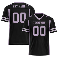 Custom Black Light Pink Striped Sleeves Personalized Authentic Football Jersey FBJ02-D06068