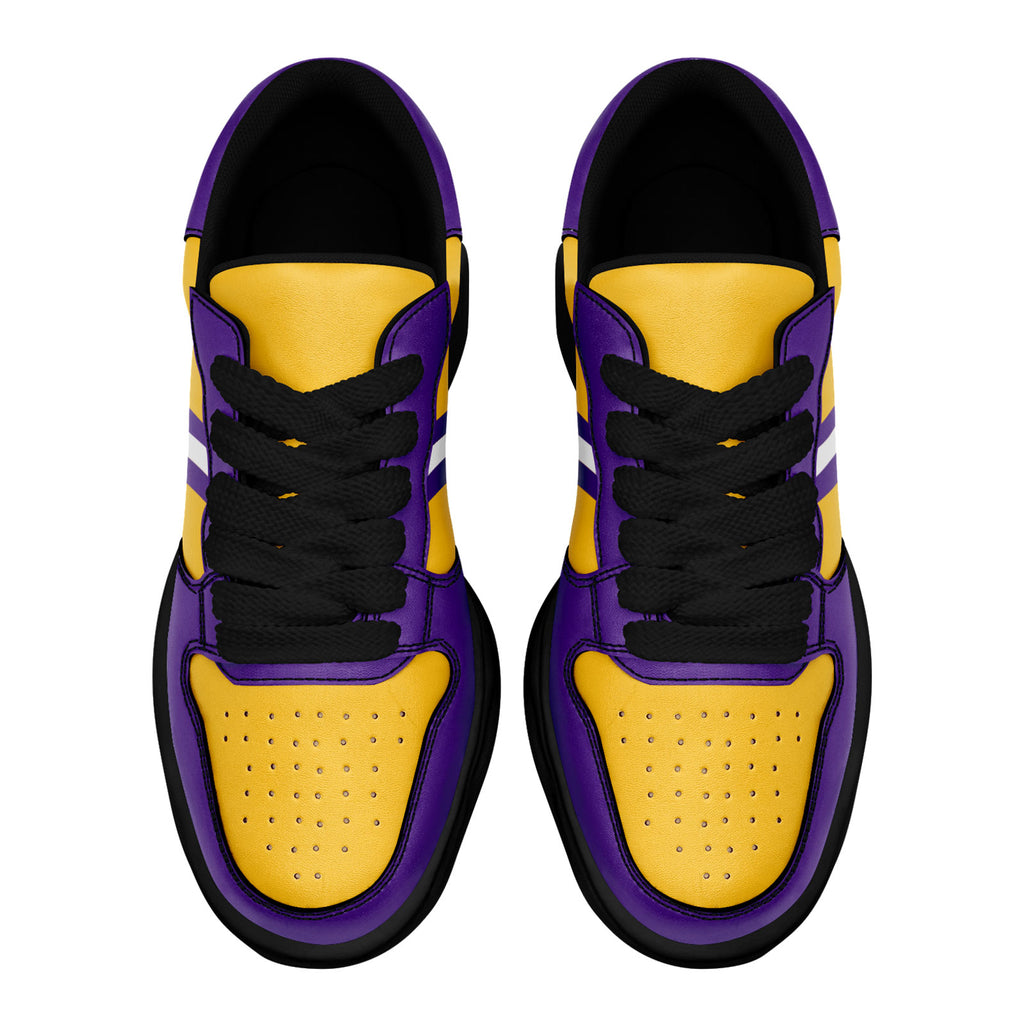Custom Purple Yellow Minnesota Shoes Personalized Sneaker FN032-D020389-17