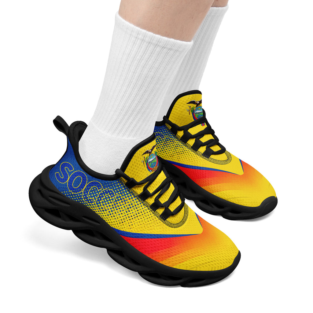 Custom Ecuador 2026 World Cup Sneakers DIY Country Flag Running Shoes Lightweight Sport Shoes Gift for Football Fans Personalized Team Name and Logo FN003-F009077-3