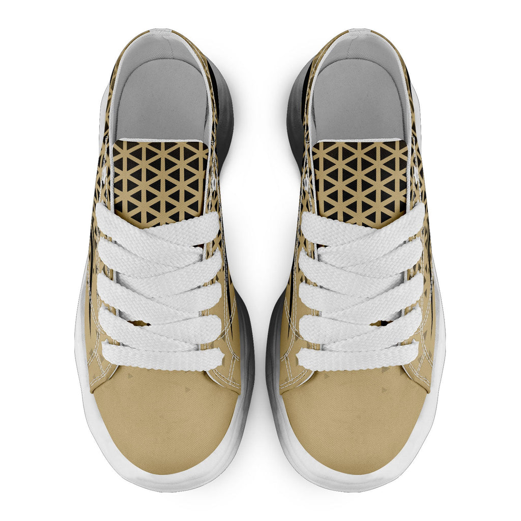 Custom Beige Black Louisiana Shoes Personalized Sneaker FN038-D023003-19 Custom Online