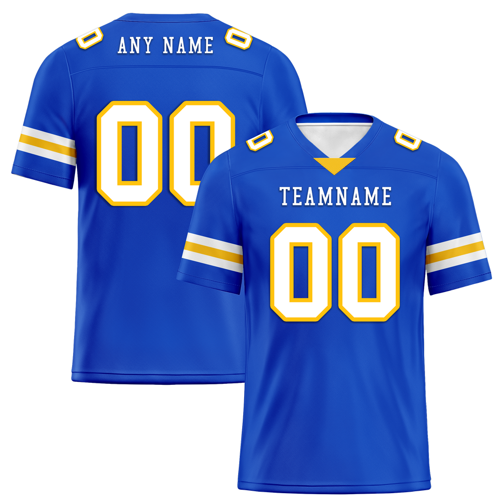 Custom Blue Classic Style Personalized Authentic Football Jersey FBJ02-bd0a70bb