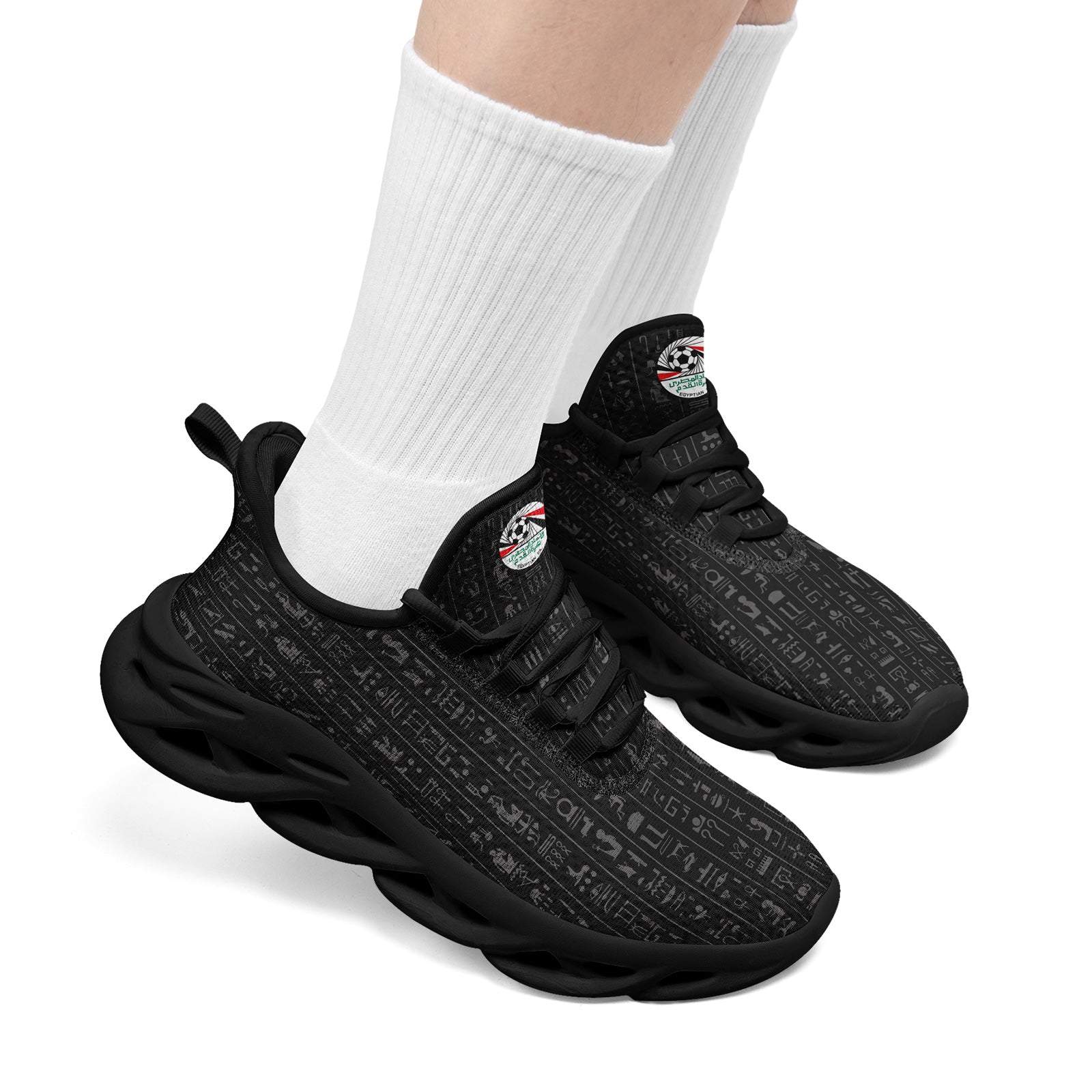 Custom Egypt 2026 World Cup Sneakers DIY Country Flag Running Shoes Lightweight Sport Shoes Gift for Football Fans Personalized Team Name and Logo FN003-F020041-1