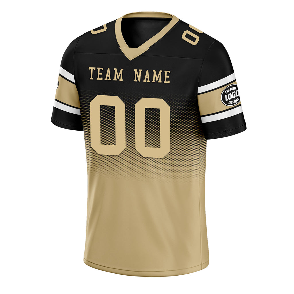 Custom Black Yellow New Orleans Personalized Authentic Football Jersey FBJ02-D020249-19