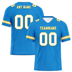 Custom Light Blue Los Angeles Personalized Authentic Football Jersey FBJ02-E0601-11