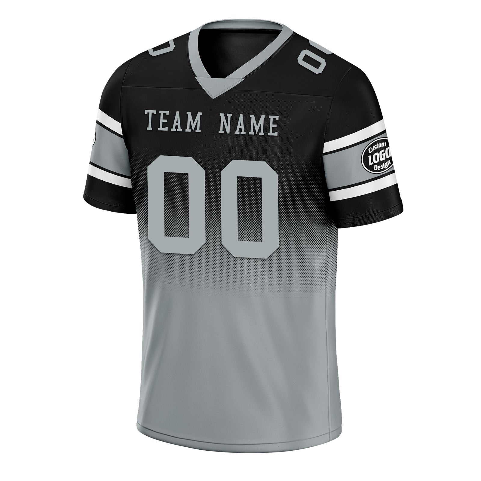 Custom Black Gray Las Vegas Personalized Authentic Football Jersey FBJ02-D020249-20