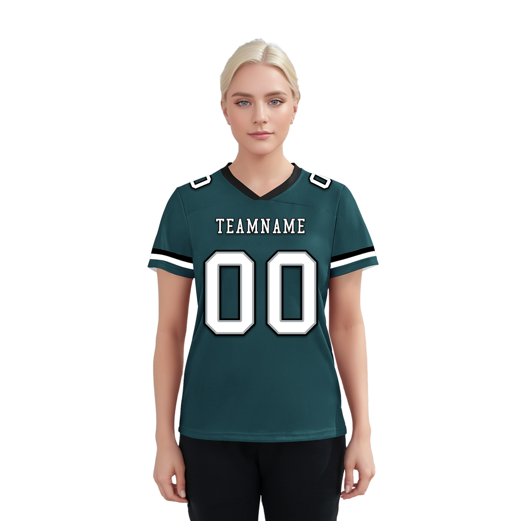 Custom Cyan Classic Style Personalized Authentic Football Jersey FBJ02-bd0a70ab