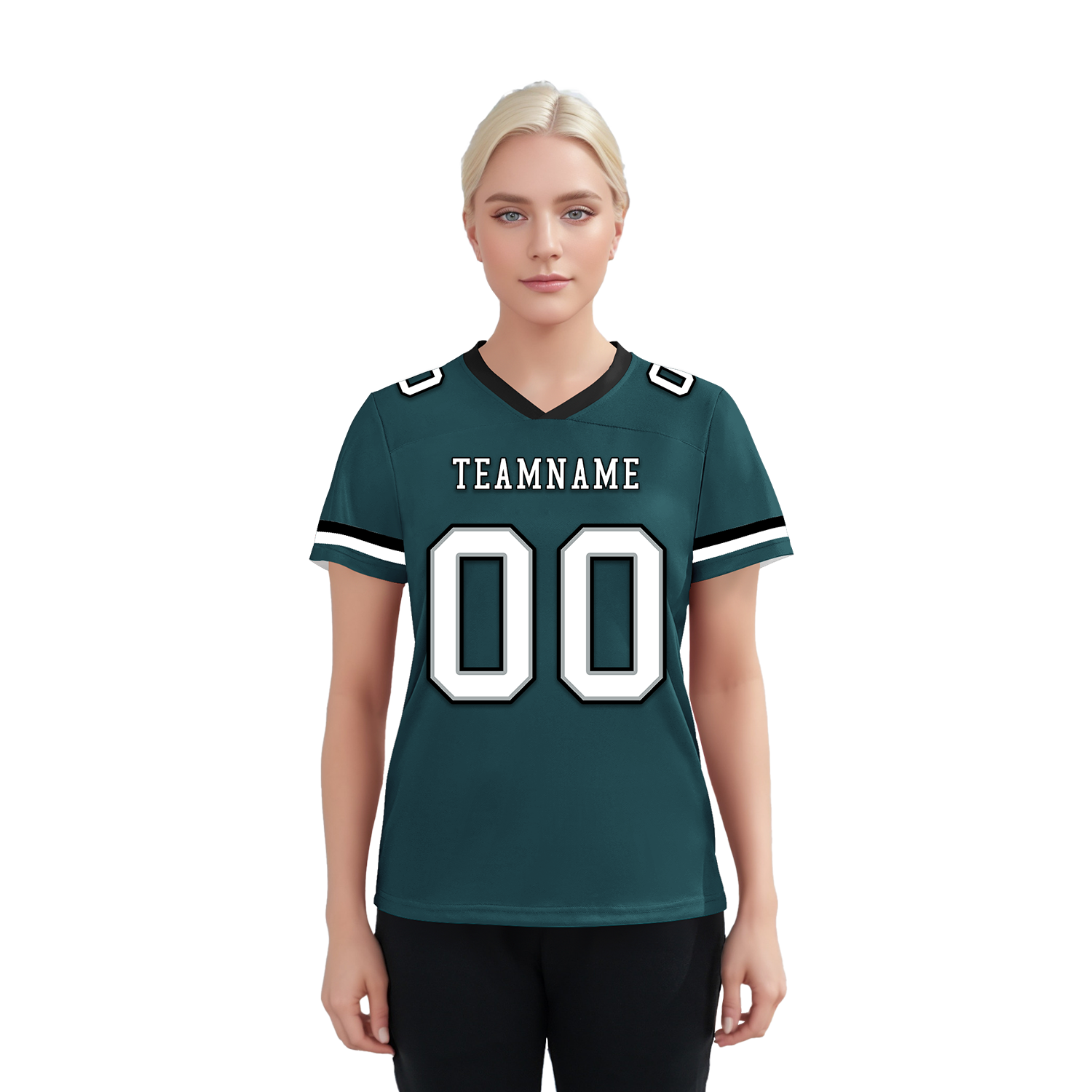 Custom Cyan Classic Style Personalized Authentic Football Jersey FBJ02-bd0a70ab