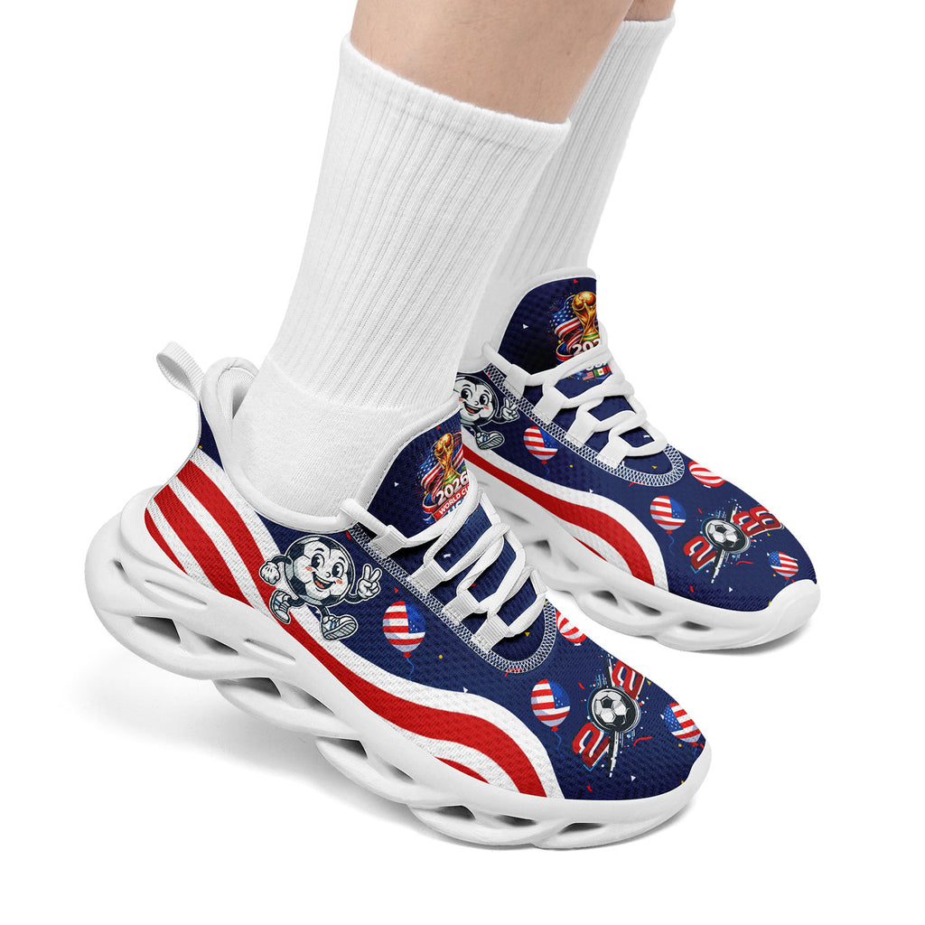 Custom United States 2026 World Cup Sneakers DIY Country Flag Running Shoes Lightweight Sport Shoes Gift for Football Fans Personalized Team Name and Logo FN003-F028035-3