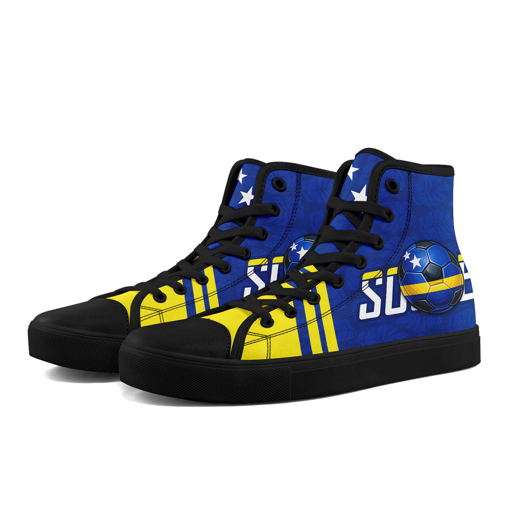 Custom Curaçao 2026 World Cup Sneakers DIY Country Flag Running Shoes Lightweight Sport Shoes Gift for Football Fans Personalized Team Name and Logo FN024-F009098-3