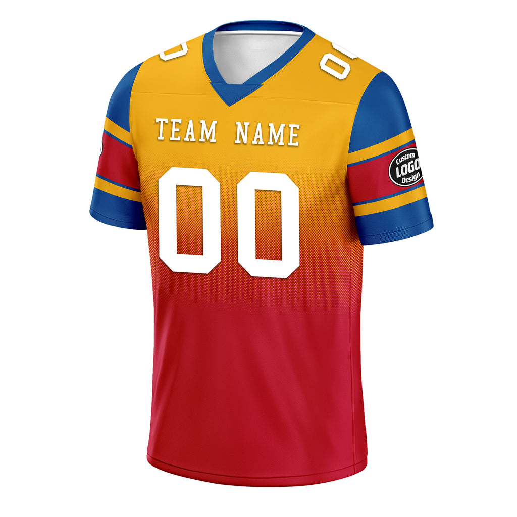 Custom Yellow Red Pittsburgh Football Jersey and Hat Combo Offer Personalized Combo ZH-D020326-30