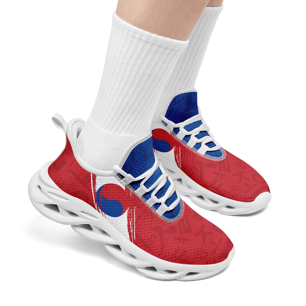 Custom South Korea 2026 World Cup Sneakers DIY Country Flag Running Shoes Lightweight Sport Shoes Gift for Football Fans Personalized Team Name and Logo FN003-F009130-5
