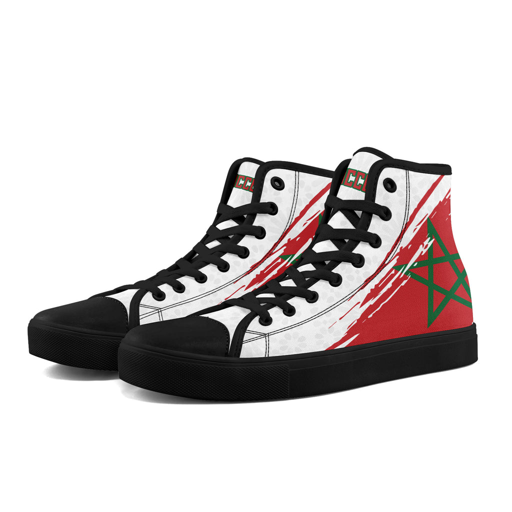 Custom Morocco 2026 World Cup Sneakers DIY Country Flag Running Shoes Lightweight Sport Shoes Gift for Football Fans Personalized Team Name and Logo FN024-F009090-5