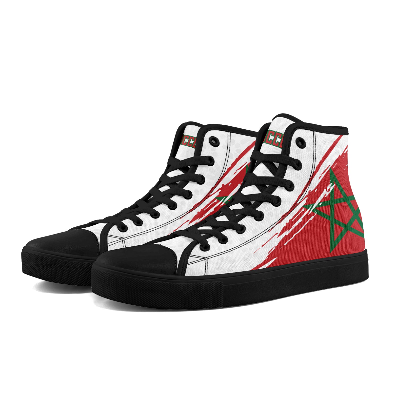 Custom Morocco 2026 World Cup Sneakers DIY Country Flag Running Shoes Lightweight Sport Shoes Gift for Football Fans Personalized Team Name and Logo FN024-F009090-5