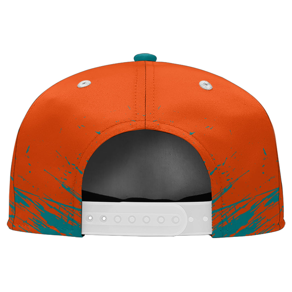Custom Orange Blue Miami Football Jersey and Hat Combo Offer Personalized Combo ZH-D020326-24