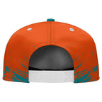 Custom Orange Blue Miami Football Jersey and Hat Combo Offer Personalized Combo ZH-D020326-24