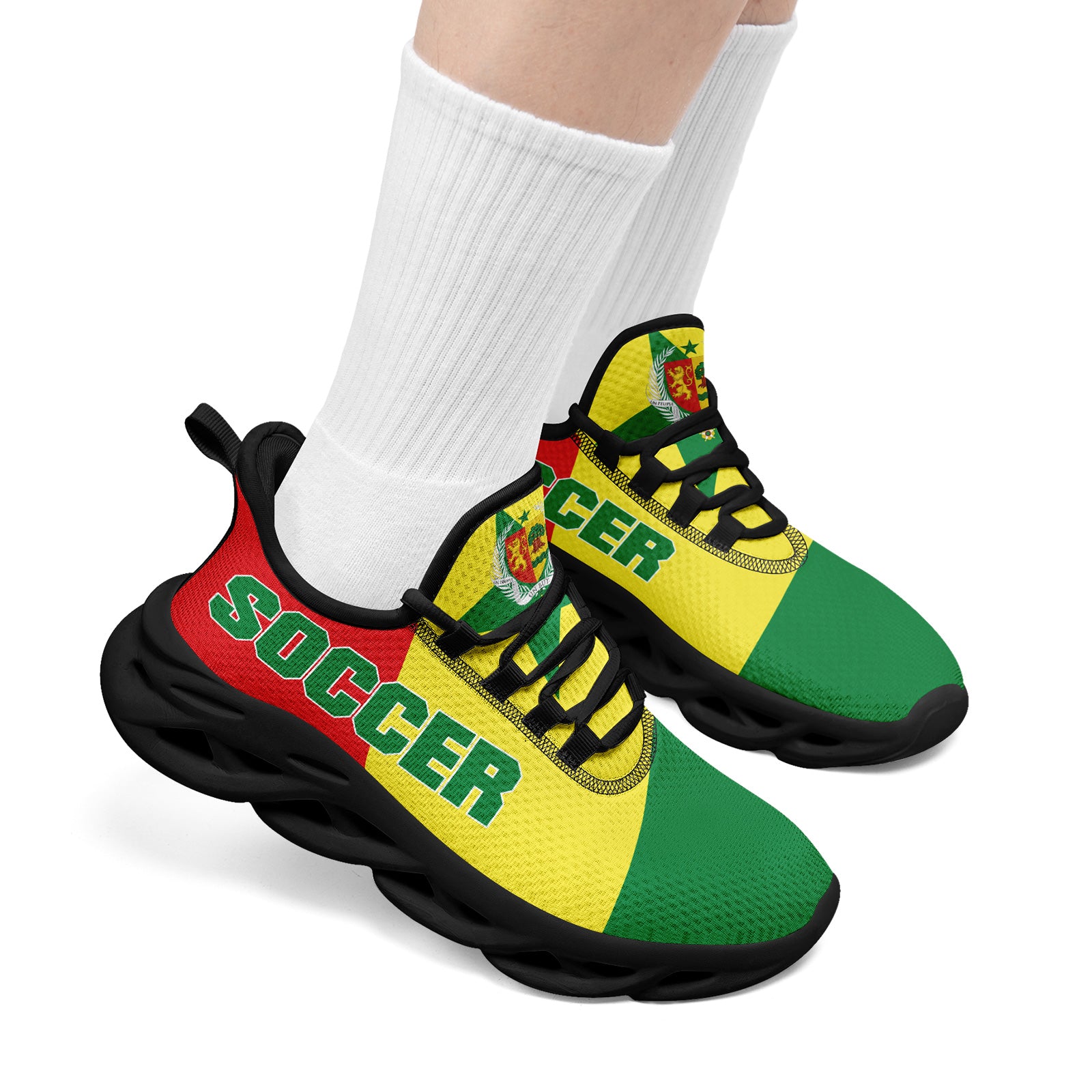 Custom Senegal 2026 World Cup Sneakers DIY Country Flag Running Shoes Lightweight Sport Shoes Gift for Football Fans Personalized Team Name and Logo FN003-F009094-3