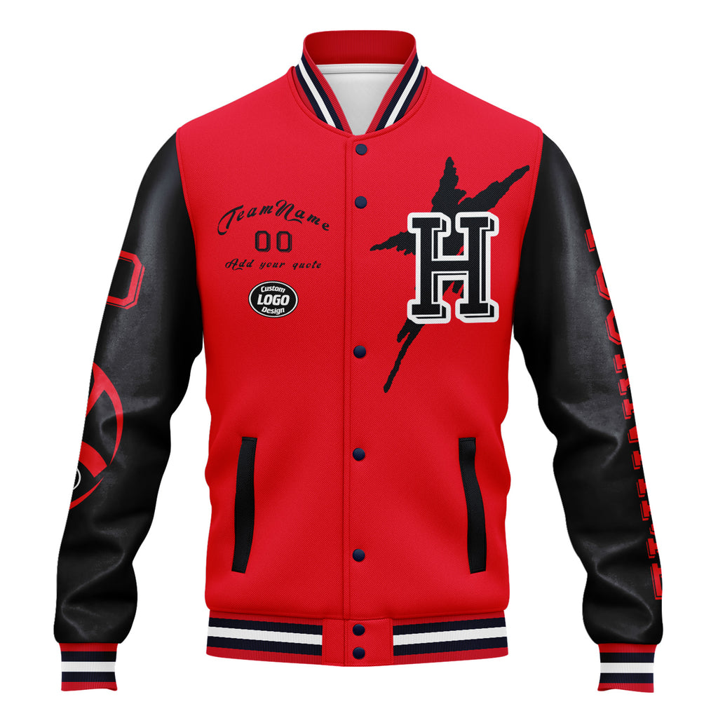 Custom Red Blue Houston Jacket and Sports Shoes Combo Offer Personalized Combo ZH-D020294-12