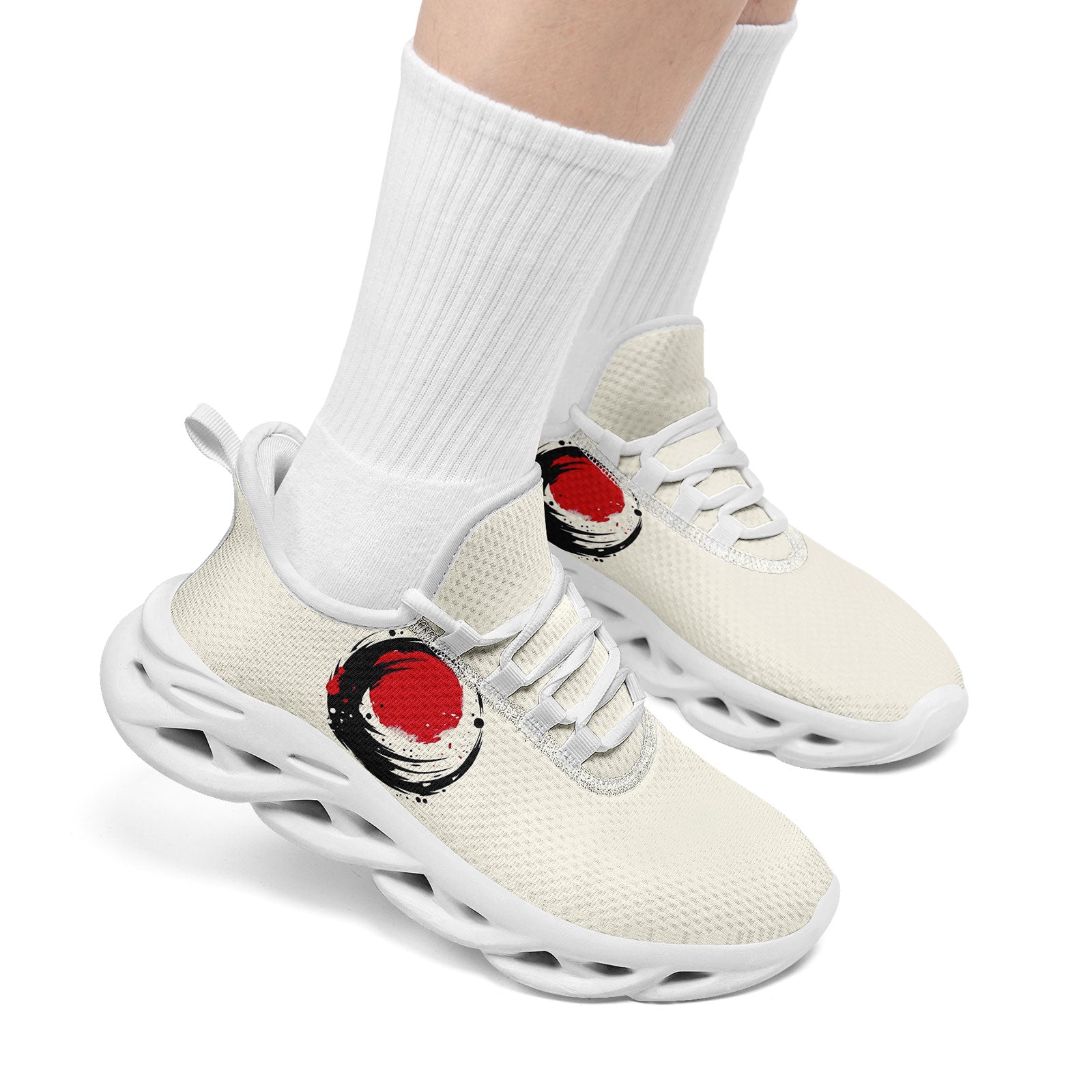 Custom Japan 2026 World Cup Sneakers DIY Country Flag Running Shoes Lightweight Sport Shoes Gift for Football Fans Personalized Team Name and Logo FN003-F025044-6