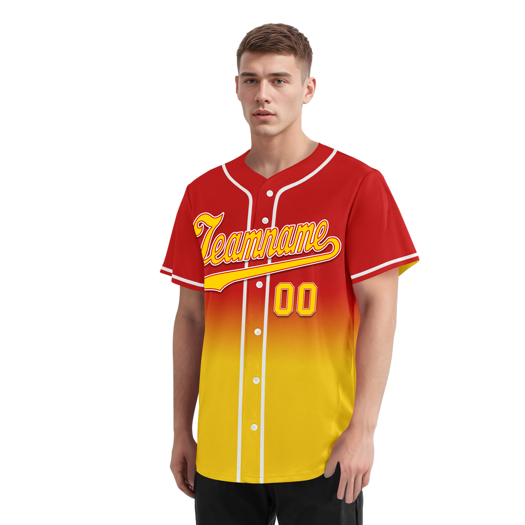 Custom Red Yellow Fade Fashion Personalized Authentic Baseball Jersey BSBJ01-D0a70d7