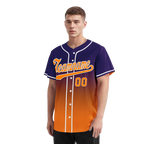 Custom Purple Orange Fade Fashion Personalized Authentic Baseball Jersey BSBJ01-D0a70de
