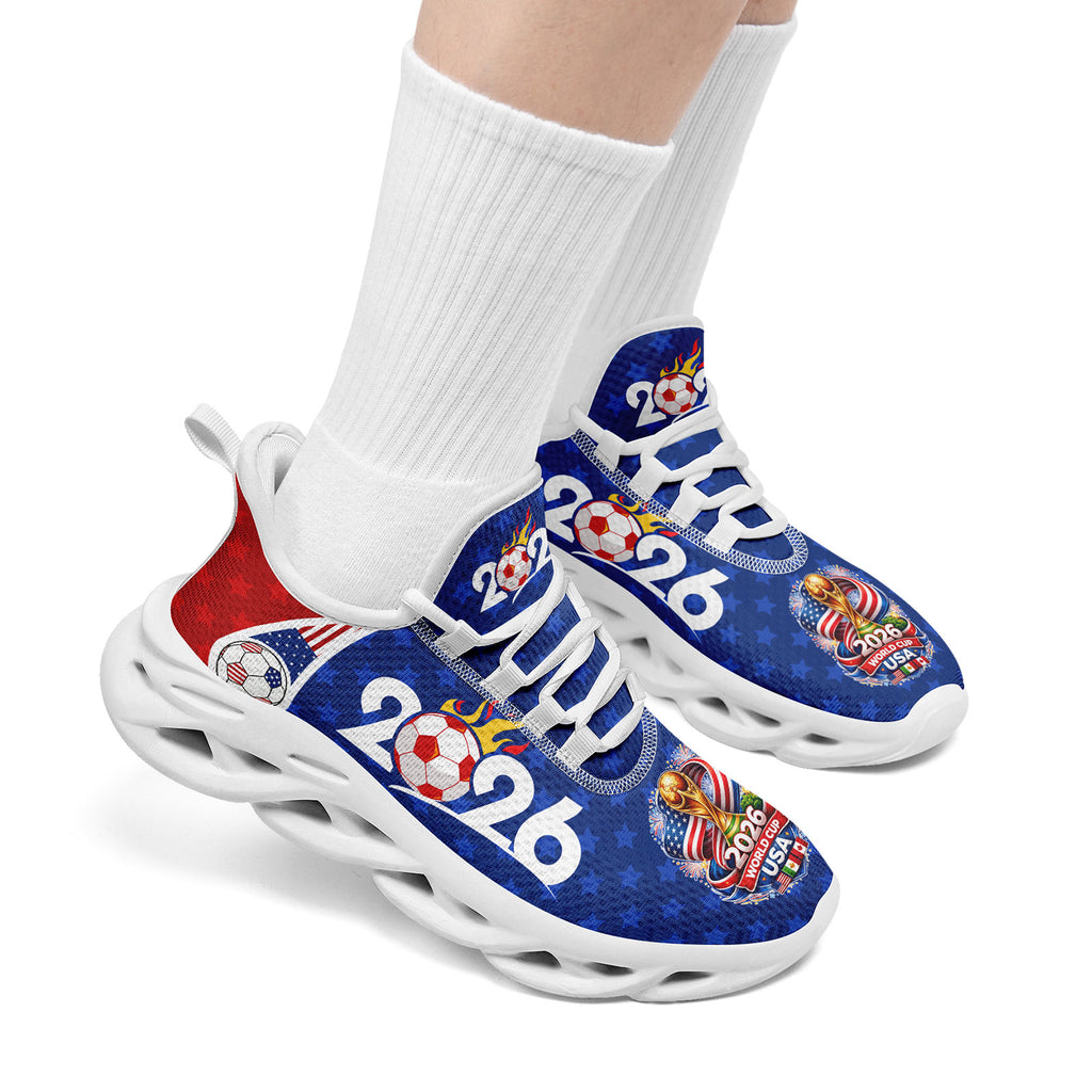 Custom United States 2026 World Cup Sneakers DIY Country Flag Running Shoes Lightweight Sport Shoes Gift for Football Fans Personalized Team Name and Logo FN003-F028035-5