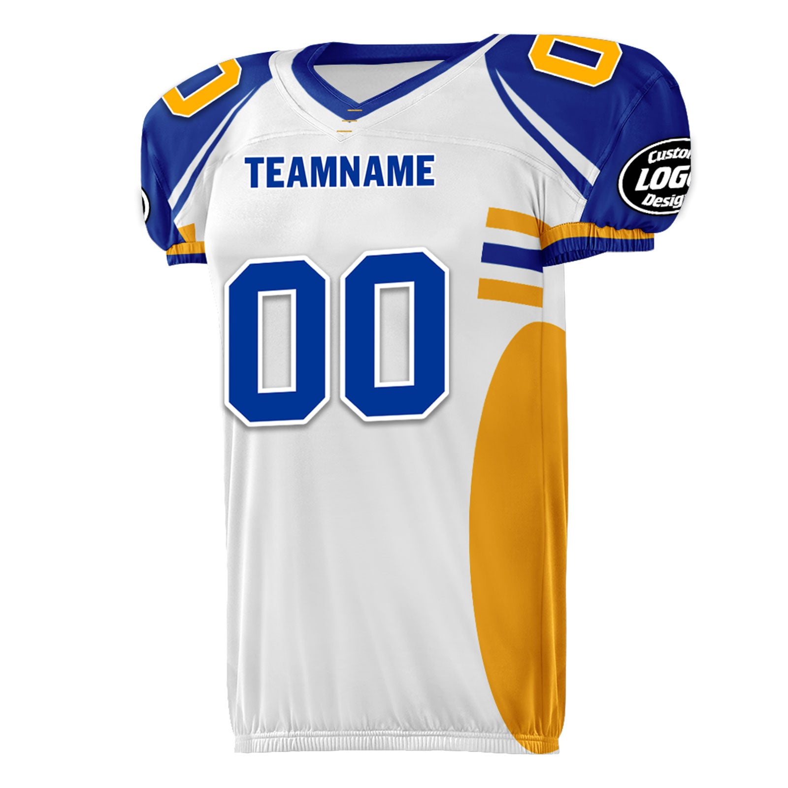 Custom Yellow White California High-Performance American Football Jersey FBJ06-D023001-15
