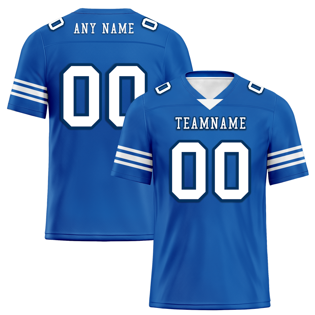 Custom Blue Classic Style Personalized Authentic Football Jersey FBJ02-bd0a700f