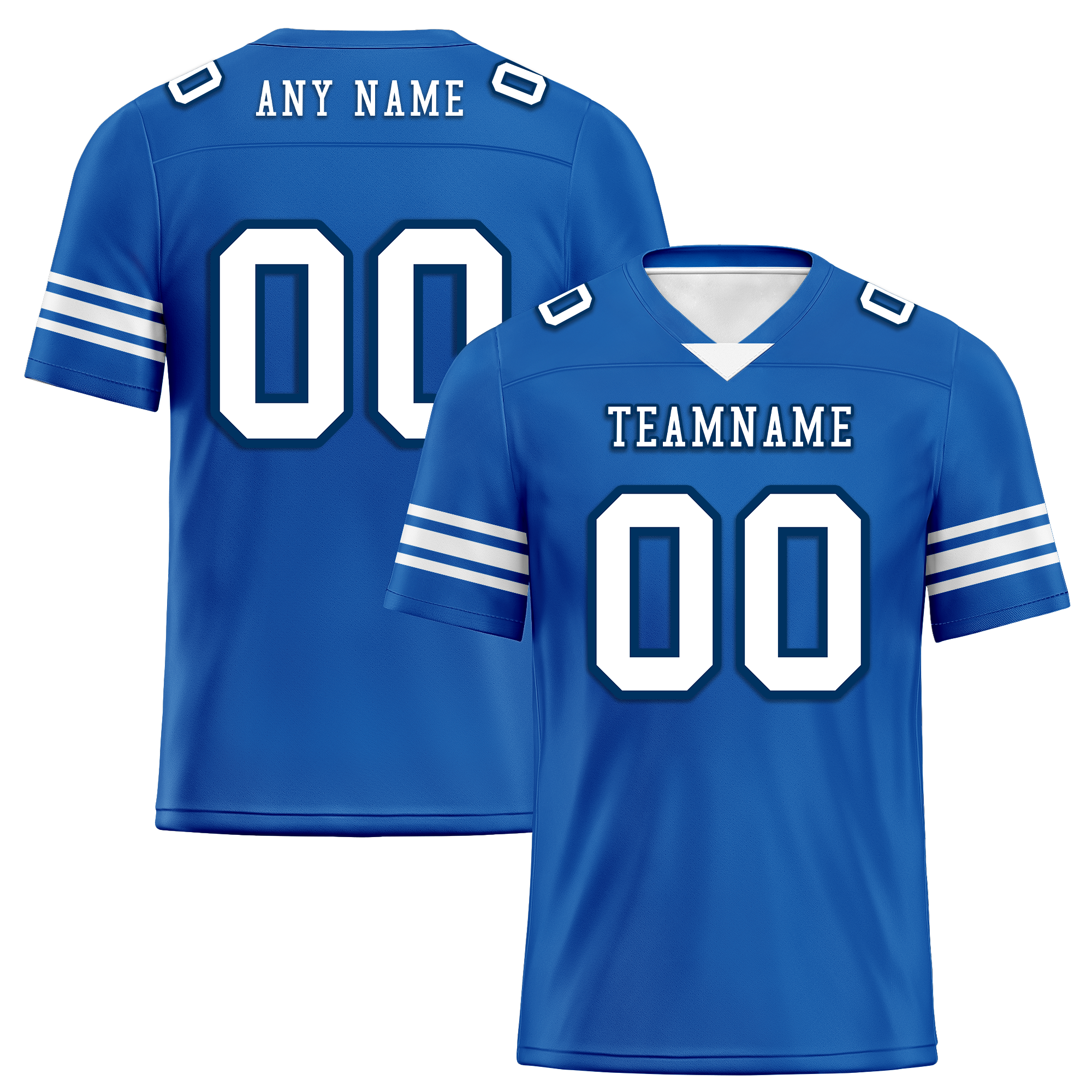 Custom Blue Classic Style Personalized Authentic Football Jersey FBJ02-bd0a700f