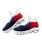 Custom Red Blue Massachusetts MaxSoul Shoes and Hat Combo Offer Personalized Combo ZH-D028017-29