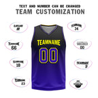 Custom Black Purple Los Angeles City Edition Personalized Reversible Basketball Set Sports Basketball Jersey BBJ01R-D0610-14-COOLMAX