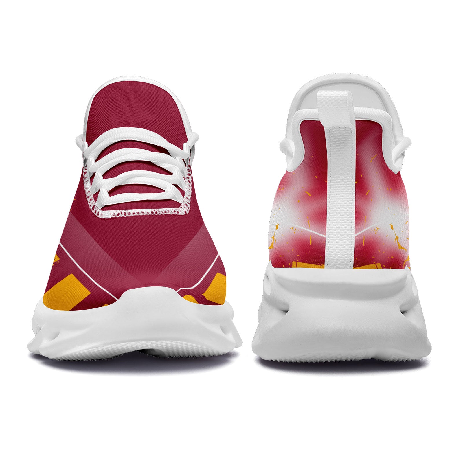 Custom Red Yellow Arizona MaxSoul Shoes and Hat Combo Offer Personalized Combo ZH-D020264-1